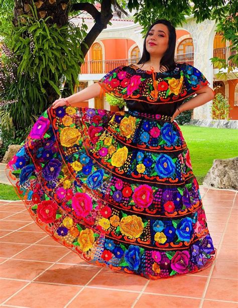 Traje Típico Chiapaneco Vestido Tradicional Para Mujer Etsy México