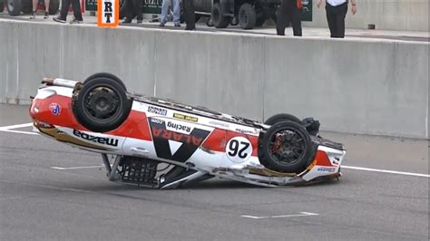 Race Car Crash Yesterday Huge Crash Takes Out Several Cars Early At