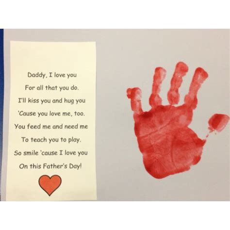 Handprint For Daddy Fathers Day Crafts Fathers Day Fathers Day Poems