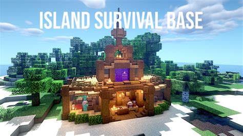 Minecraft How To Build An Island Survival Base Island Starter House