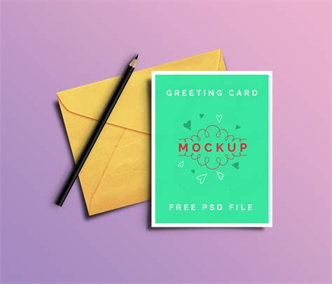 Greeting Card Psd Mockups Graphicsfuel