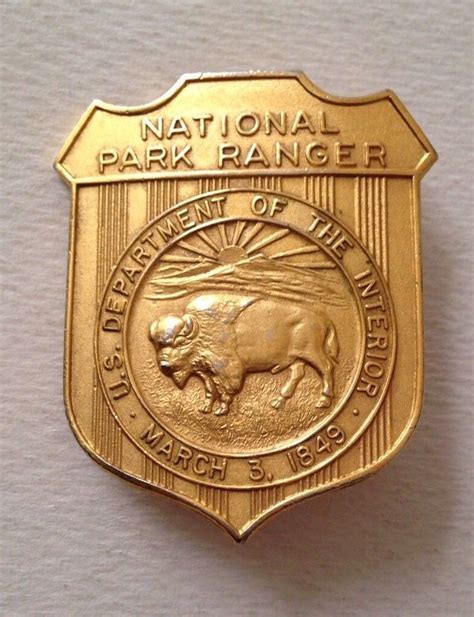 National Park Ranger Us Department Of Interior Numbered On Buck