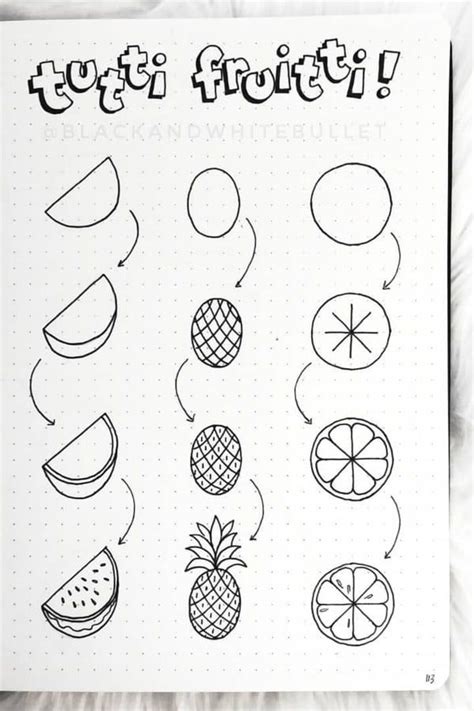 25 Best Step By Step Food Doodles For Your Bujo Crazy Laura Easy