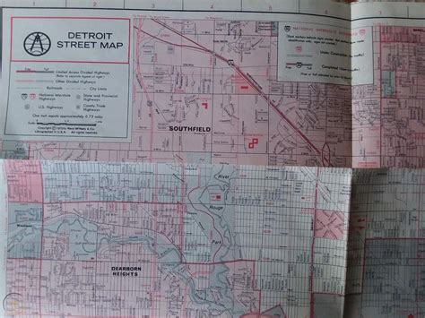 1970 Marathon Gas Station Map Detroit Michigan 1917189124