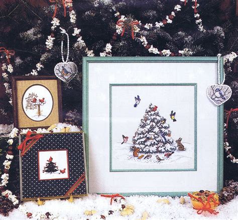 2.06 x 2.4 for four trees: A Crossed Wing Christmas - cross stitch pattern by Crossed ...