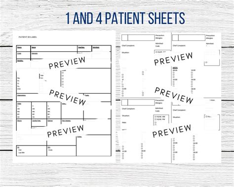 Nurse Report Sheet Nurse Brain Sheets 4 Sheets Included Pdf Digital