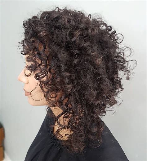 Curly Bob With Extra Long Front Curly Bob Hairstyles Curly Bob Bob