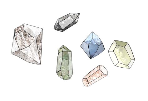 Five Different Colored Diamonds Are Shown In This Drawing One Is White