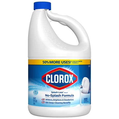 Clorox Splash Less Liquid Bleach Regular Concentrated Formula 117