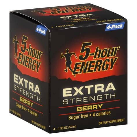 5 Hour Energy Shot Extra Strength Berry 4 2 Fl Oz 59 Ml