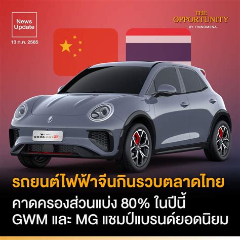 รถยนต์ไฟฟ้าจีนกินรวบตลาดไทย คาดครองส่วนแบ่ง 80 ในปีนี้ Gwm และ Mg