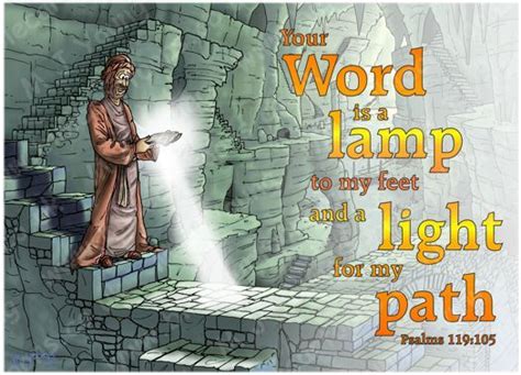 Psalm 119v105 Light For My Path Man Light Text Version Psalms