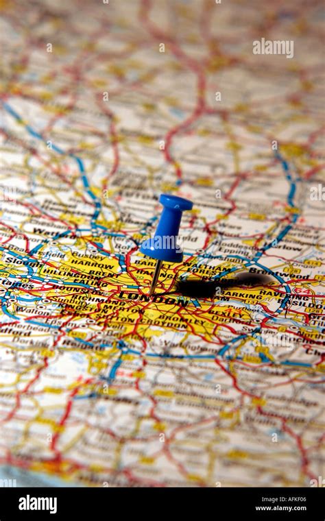 Map Pin Pointing London On Hi Res Stock Photography And Images Alamy