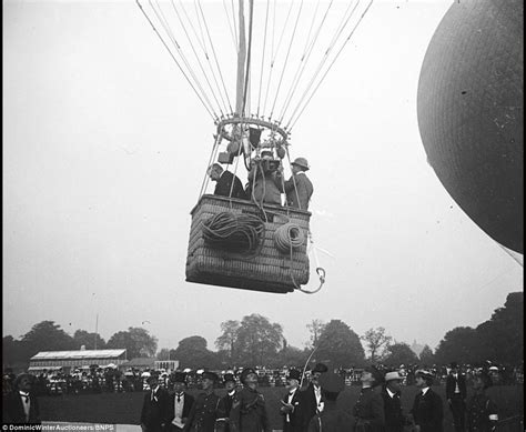 Rare Pictures Of Victorian Gentleman In Balloon Race Up For Sale