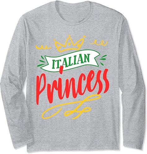 italian princess american t italy flag women girls teens long sleeve t shirt uk