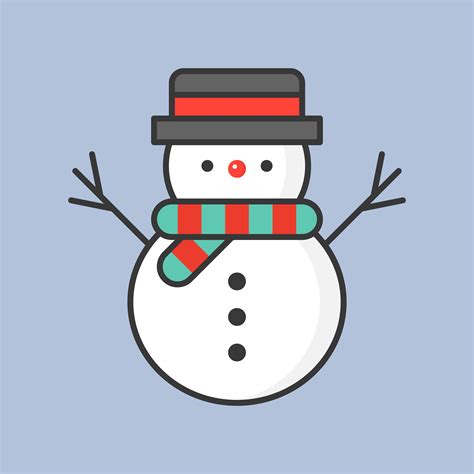 Cute Snowman Line Icon Vector Cute Snowman Outline Sign Concept Ad2