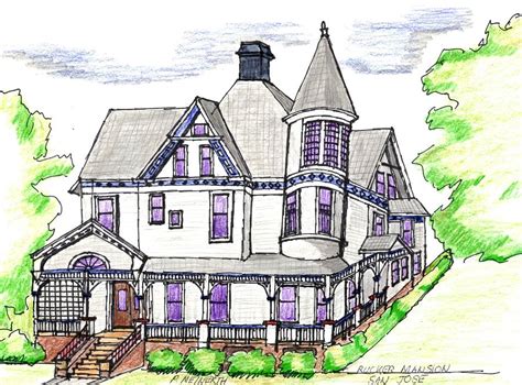 Rucker Mansion Drawing By Paul Meinerth Fine Art America