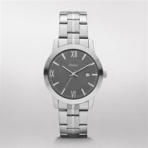 Classic Stainless Steel Grey Dial Watch For Men Remix Loyalty Source