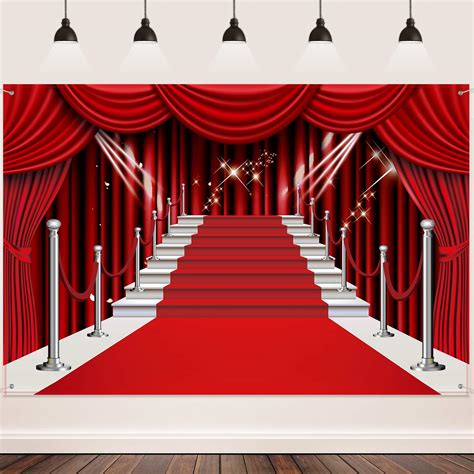 Red Curtain Backdrop Banner 6 X 4 Ft Large Red Carpet