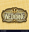 Logo for wedding Royalty Free Vector Image - VectorStock