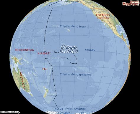 Mapa Geográfica Del Océano Pacífico