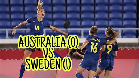 highlights australia vs sweden women s football tokyo olympics ~ score 0 1 youtube