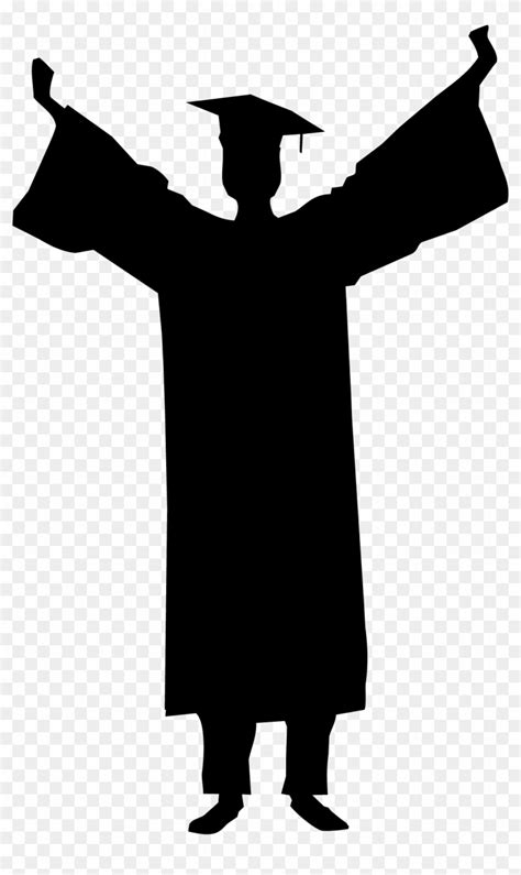 Svg Royalty Free Library Male Graduation Silhouette Silhouette