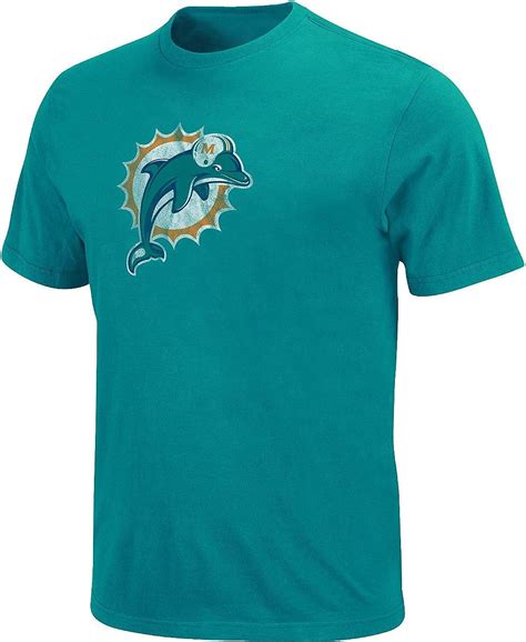 Nfl Miami Dolphins Vintage Logo Ii Short Sleeved Crew Neck