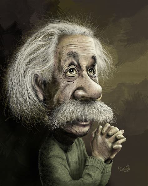 Albert Einstein Caricature Paul King Artwerks
