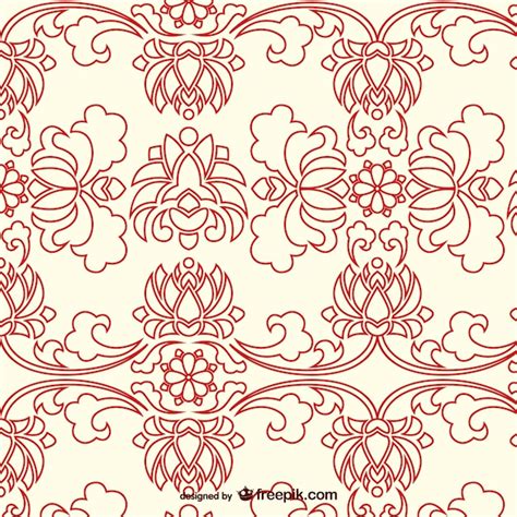 Free Vector Chinese Floral Pattern
