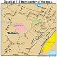 Dedham Massachusetts Street Map 2516530