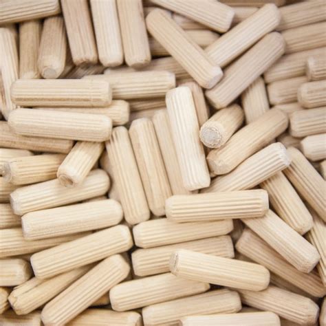 8mm x 30mm Hardwood DOWELS GROOVED Fluted PIN Wooden Wood Beech Dowel