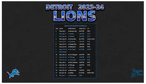 Jerome Colon Headline: Detroit Lions Schedule 2023 24 Printable