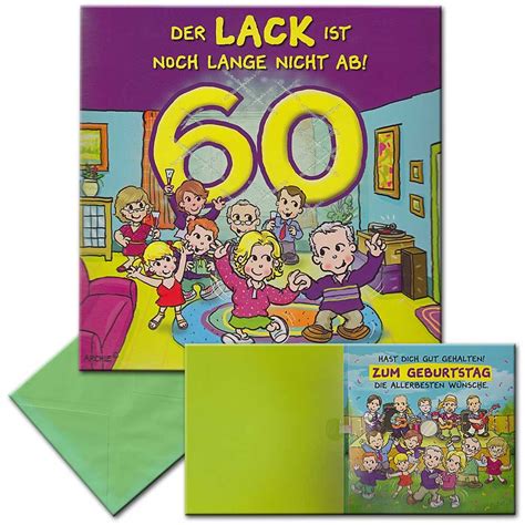 Auf der suche nach lustigen gedichte zum 60. Archies Musikkarte Geburtstagskarte 60. Geburtstag Aufklappkarte Briefumschlag M | eBay