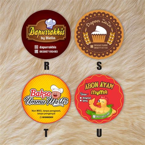 Tentukan desain (bisa pilih di contohnya / menyiapkan desain yang sudah ada). Jual Stiker untuk ditempel di kemasan makanan/minuman ...
