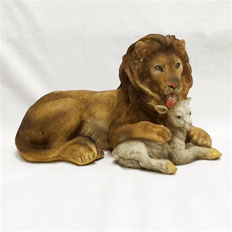 Hand Carved Fiberglass Lion And Lamb Statue Hobby Lobby