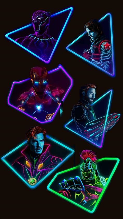 Neon Avengers Wallpapers Wallpaper Cave
