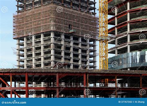 Building Concrete Structure Stock Photo Image Of View Worker 37767342