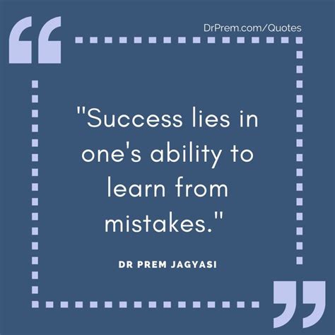 Success Lies In Ones Ability To Learn From Mistakes