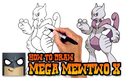 How To Draw Mega Mewtwo X From Pokemon Printable Step By Step Drawing