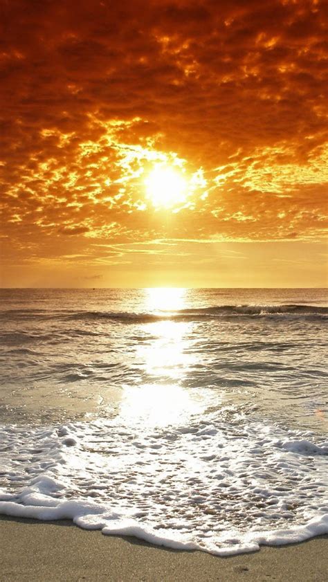 Free Download Ocean Beach Sunset Hd Iphone 5 Wallpapers Part One
