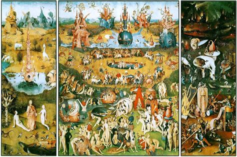 Hieronymus Bosch Garden Of Earthly Delights Triptych Art Print Poster