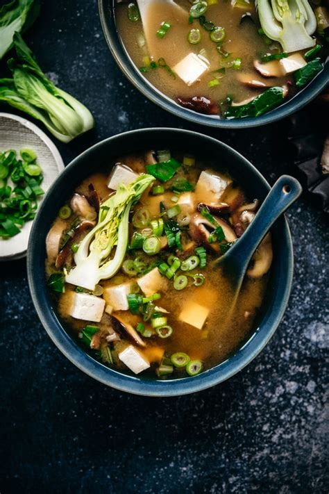 Vegan Miso Soup With Tofu And Mushrooms Crowded Kitchen