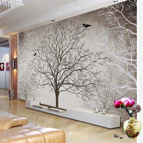 3d Fashion A Tree Background Non Woven Fabric Waterproof Wallpaper