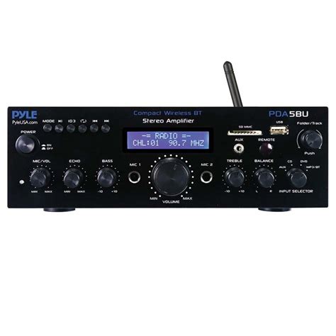 Pyle Bluetooth Stereo Amplifier Fm Receiver