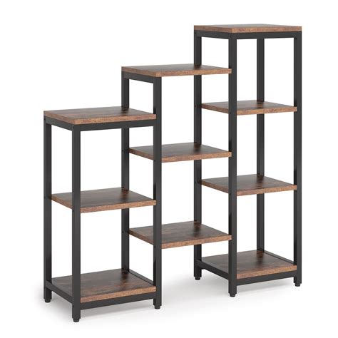 Buy Tribesigns 4 Tier Bookshelves And Bookcases Wooden Rustic Ladder