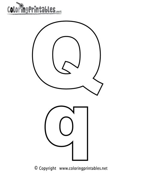 Alphabet Letter Q Coloring Page A Free English Coloring Printable