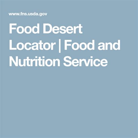 Food Desert Locator Food And Nutrition Service Desert Recipes