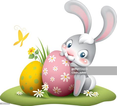 Easter Bunny With Big Egg High Res Vector Graphic Getty Images