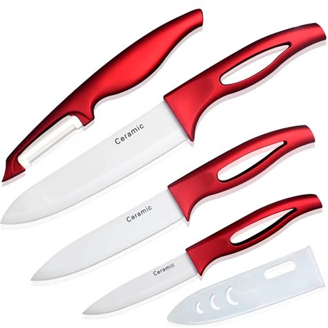 High Grade Ceramic Knives Set One Ceramic Peeler Sharp 6 5 4 Inch
